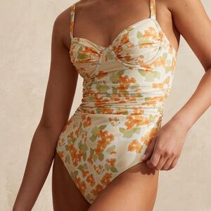 NWT Lilium Ruched Underwire Onepiece